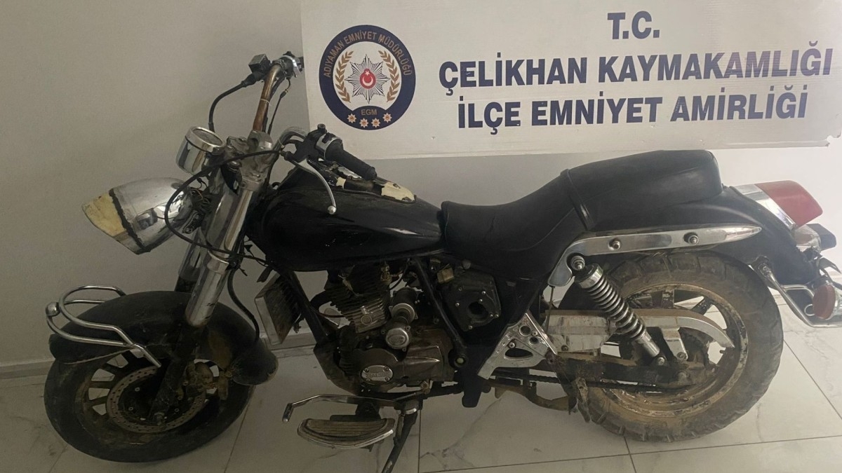 Şanlıurfa’da çalınan motosiklet Çelikhan’da yakalandı